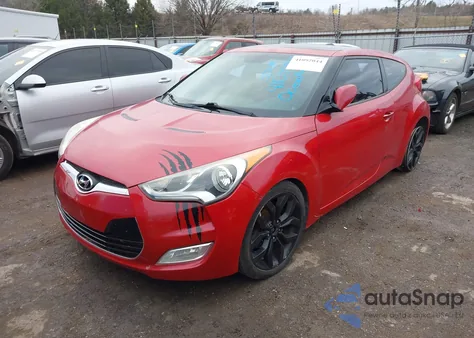 2013 Hyundai Veloster Base W/Black из США, поврежденный, VIN KMHTC6AD5DU093486